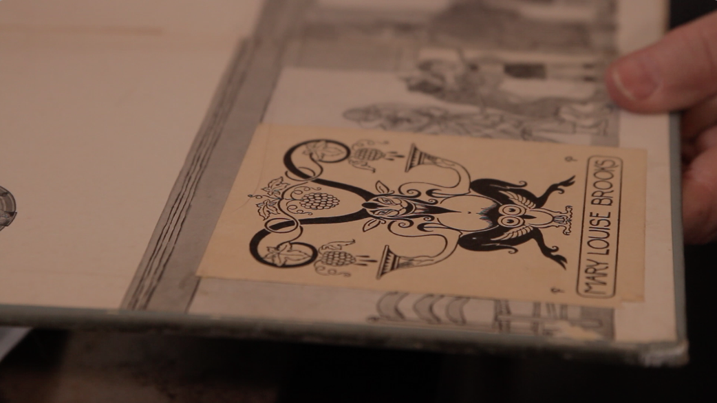 Louise's bookplate, which can be found in most (if not all) of her books