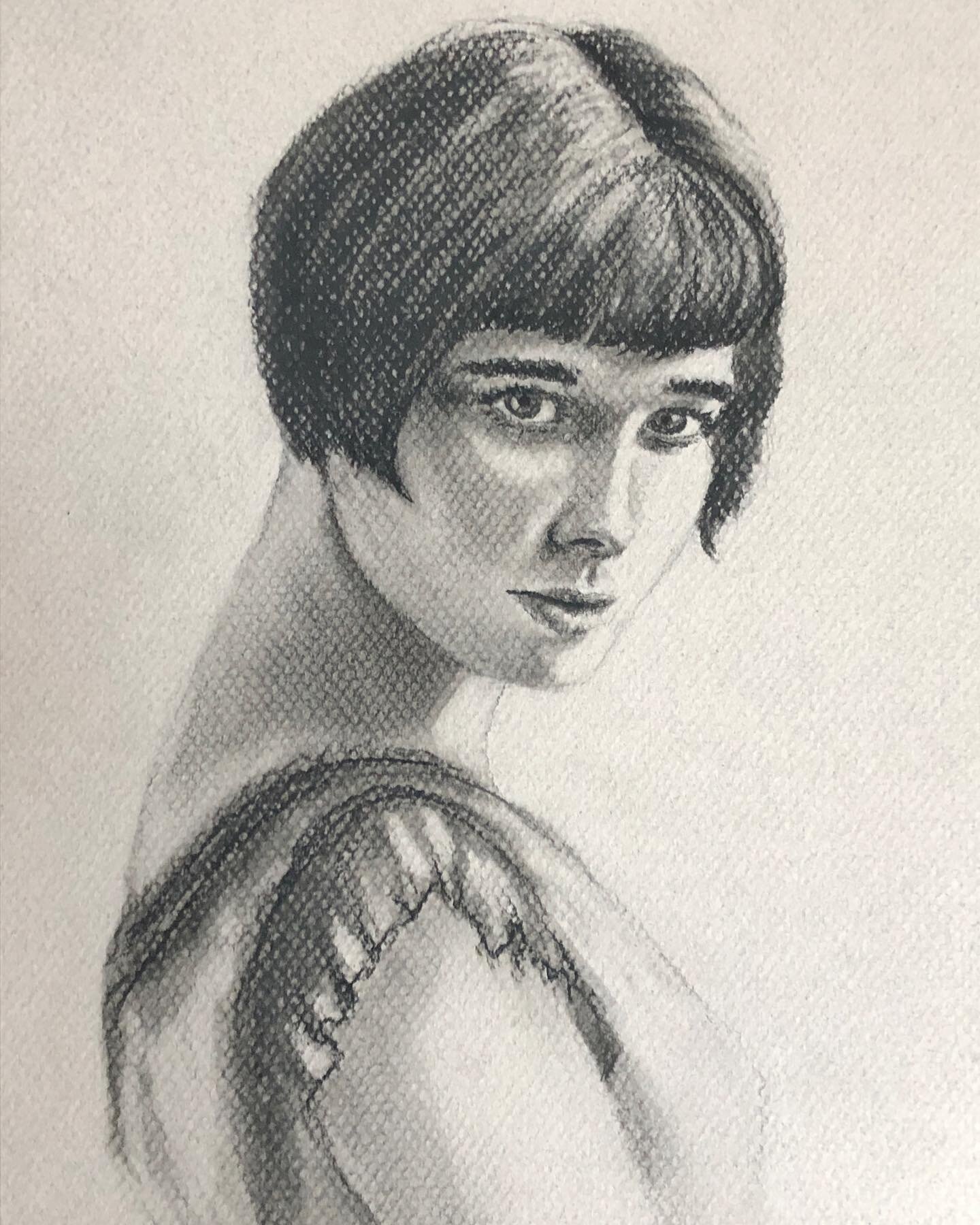 New week, new art!! This is our latest entry from Giulia Chu Ferri- based on a photograph of teenage Louise and done in charcoal. SO beautiful.