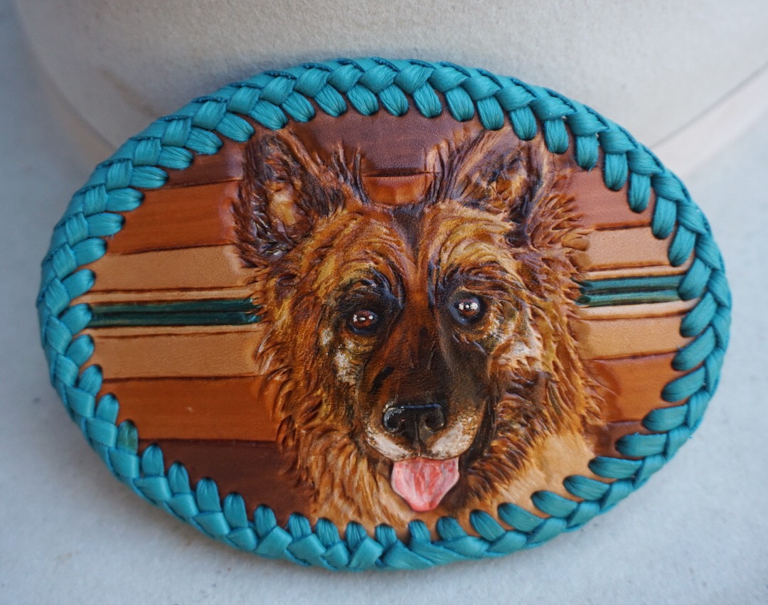 Custom German Shepherd Belt Buckle