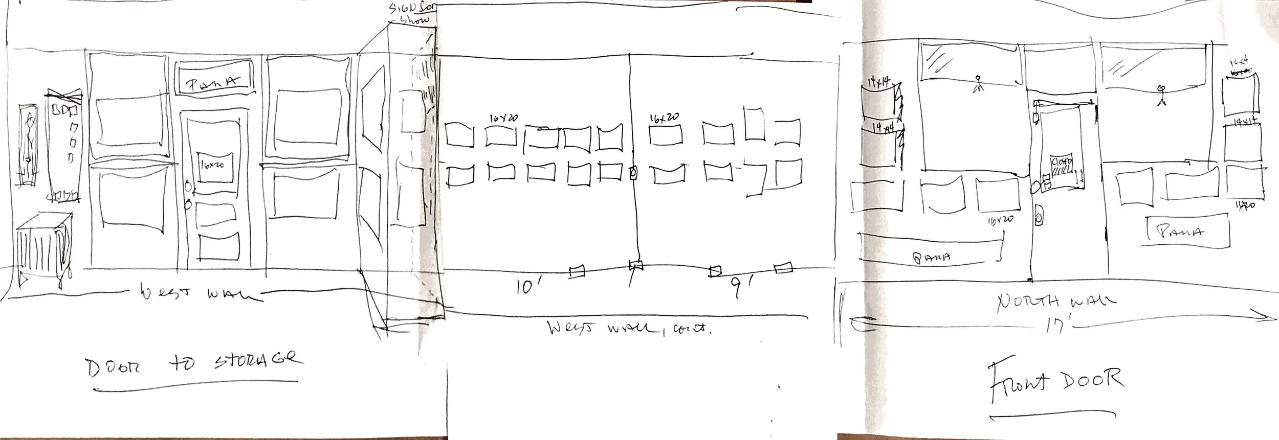 Ward Russel gallery sketch 1