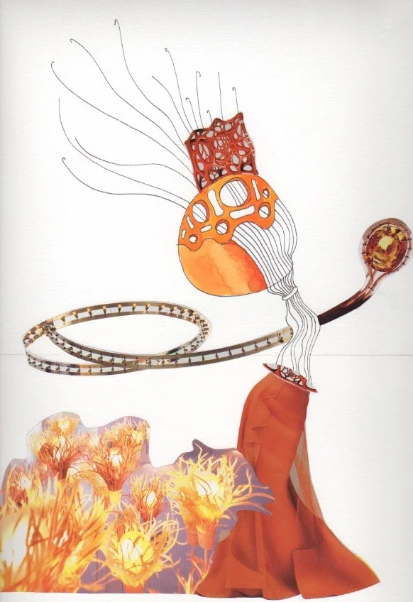 Mechanical Ameba 2016, Watercolor Mix Media on Paper, 11" x 16"