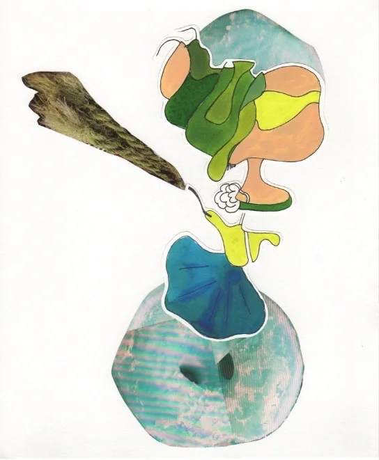 Sugar Pull Whacking 2015, Watercolor Mix Media on Paper, 11” x 13”