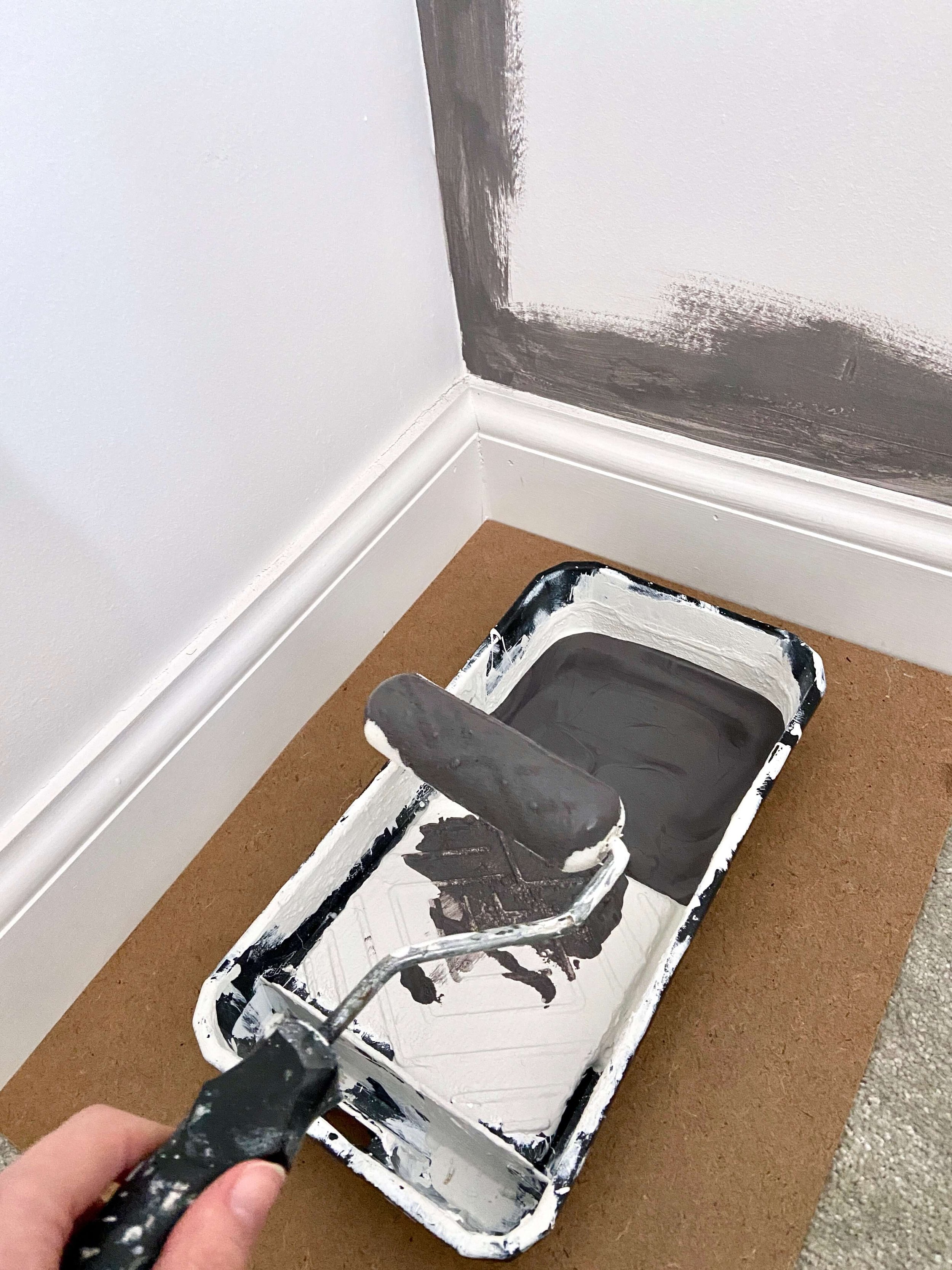roll first layer of paint all over