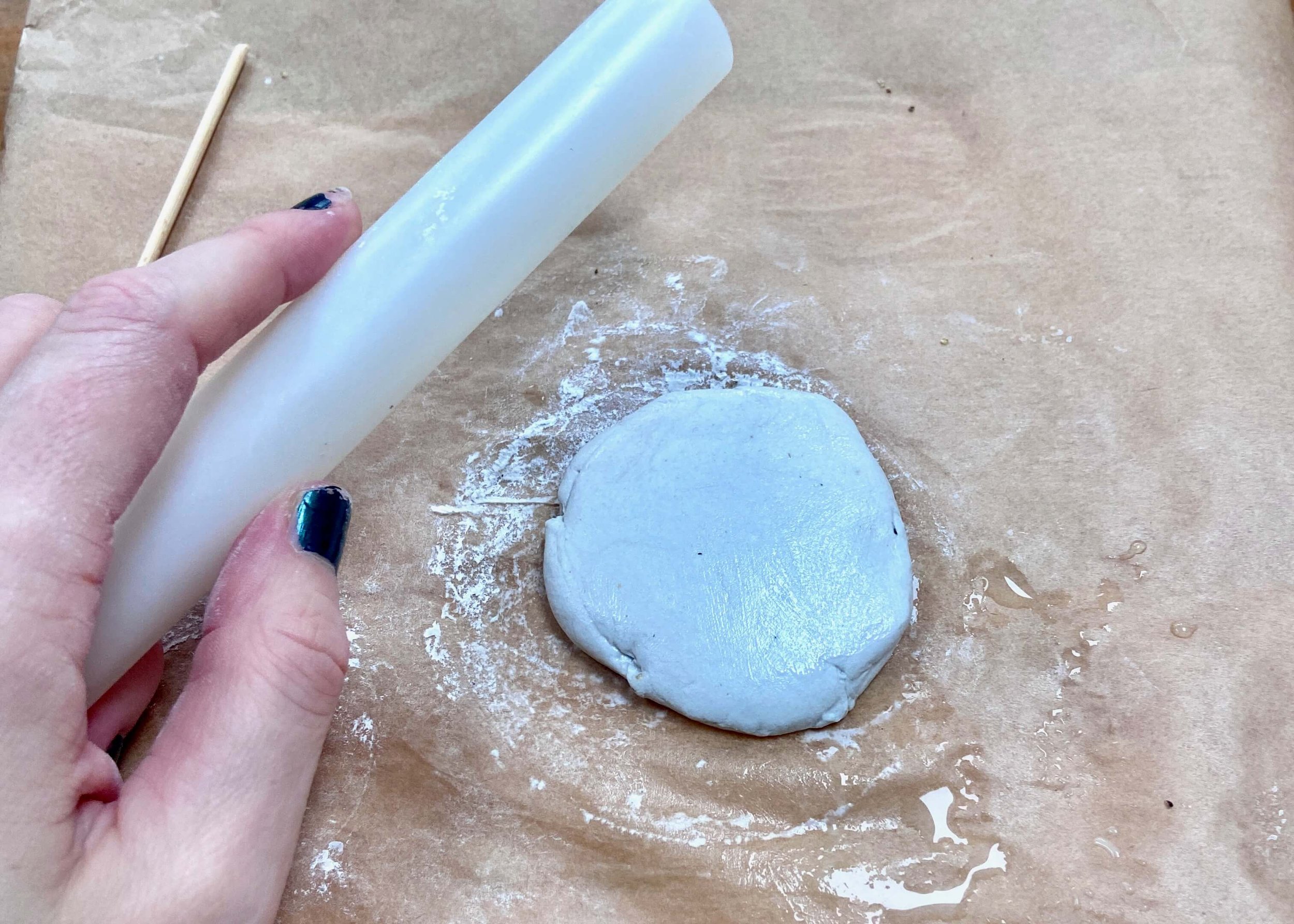 Roll out air dry clay