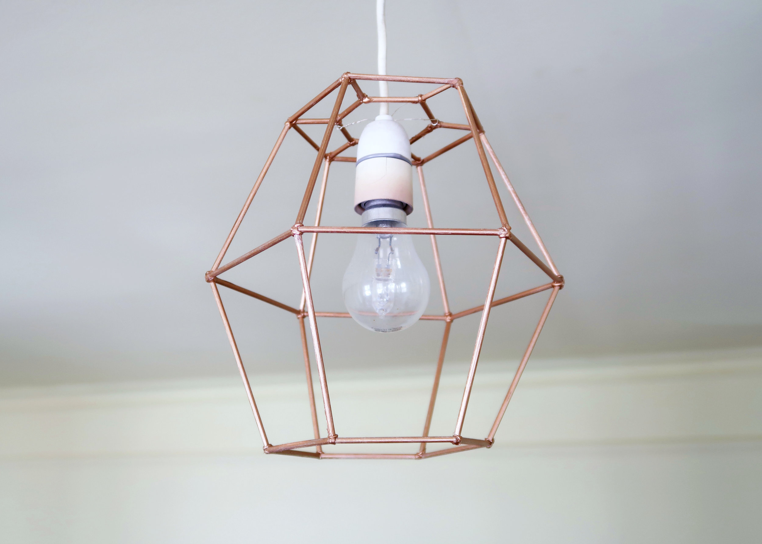 DIY Geometric Lightshade by Isoscella