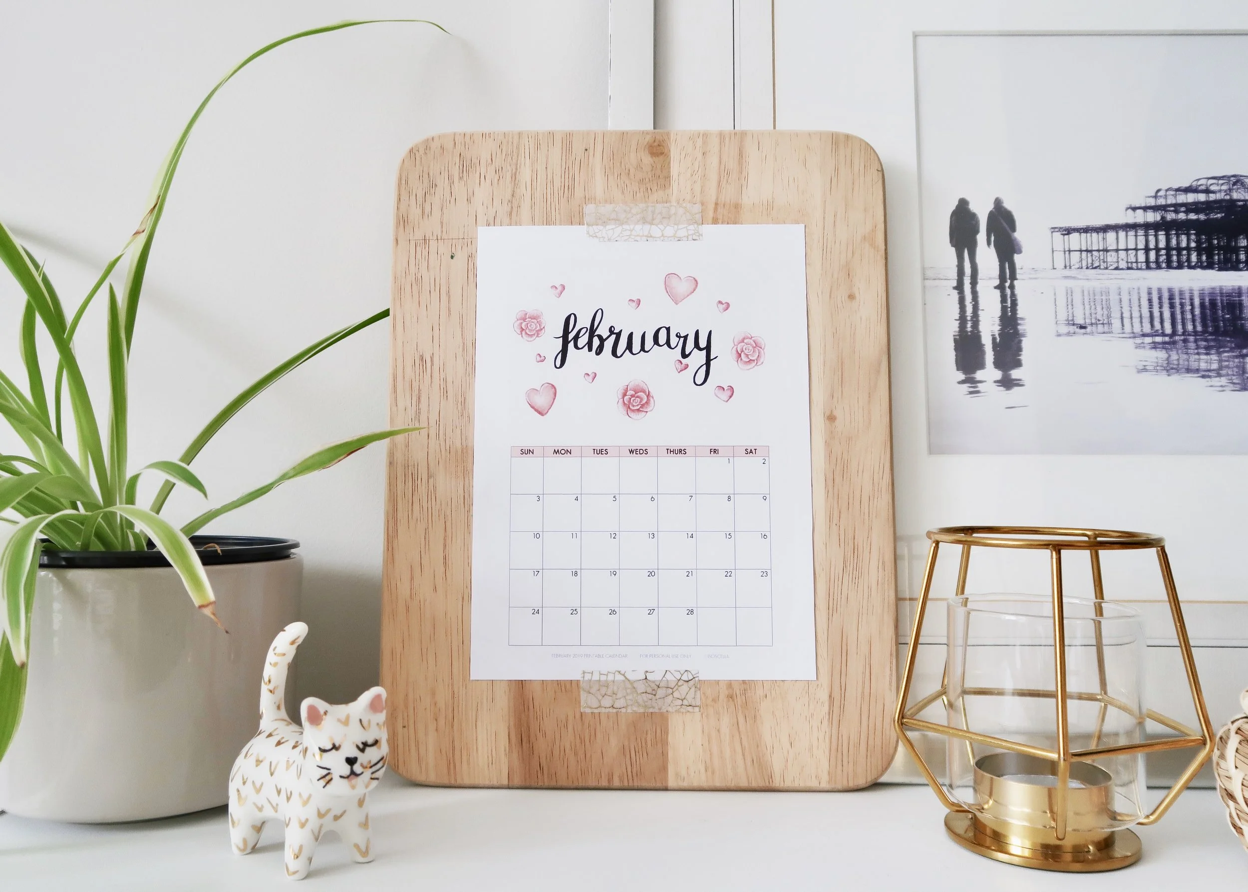 ART // Illustrated February 2019 Calendar