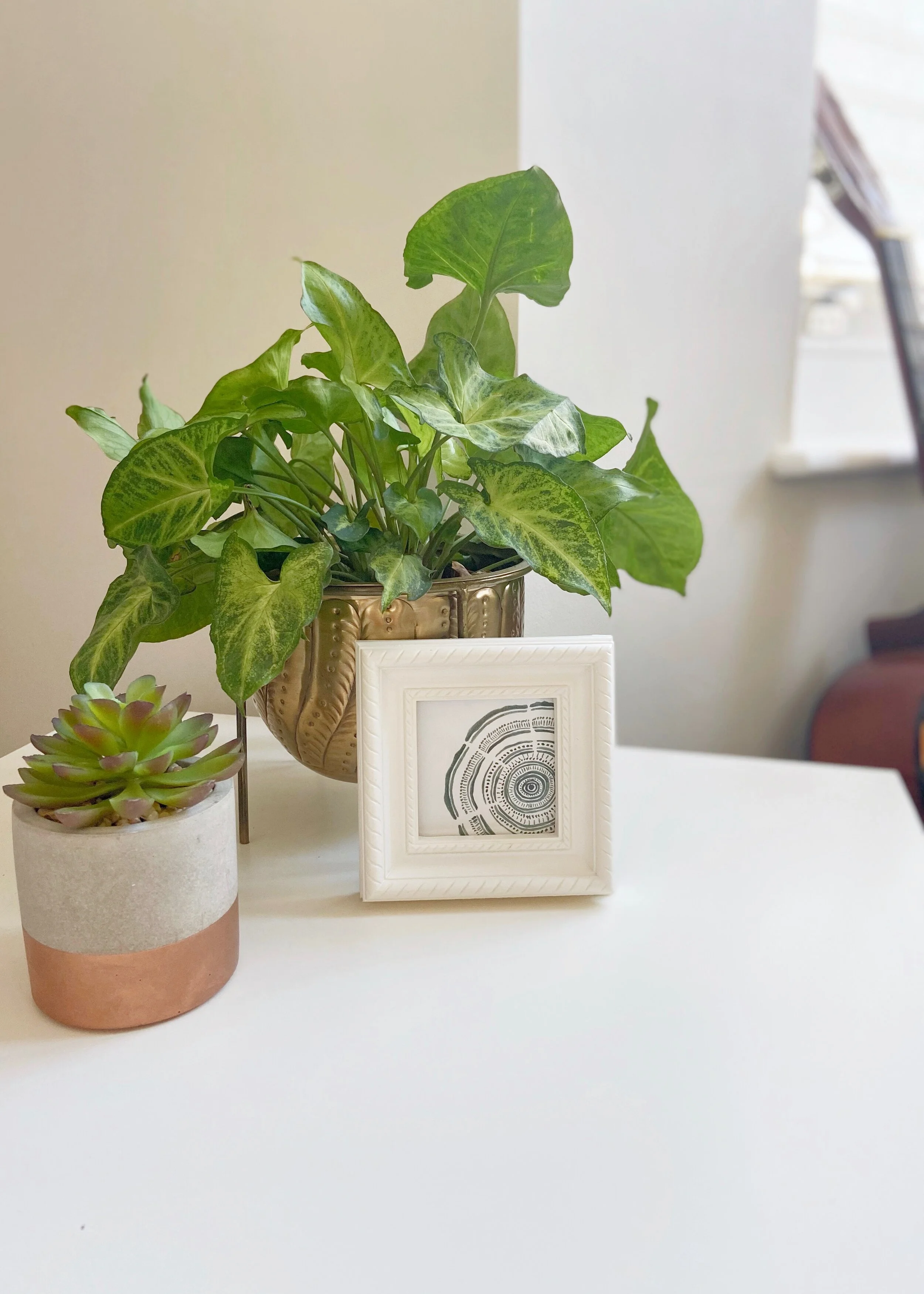 5 MINUTE DIY // BOHO TREE RING ART