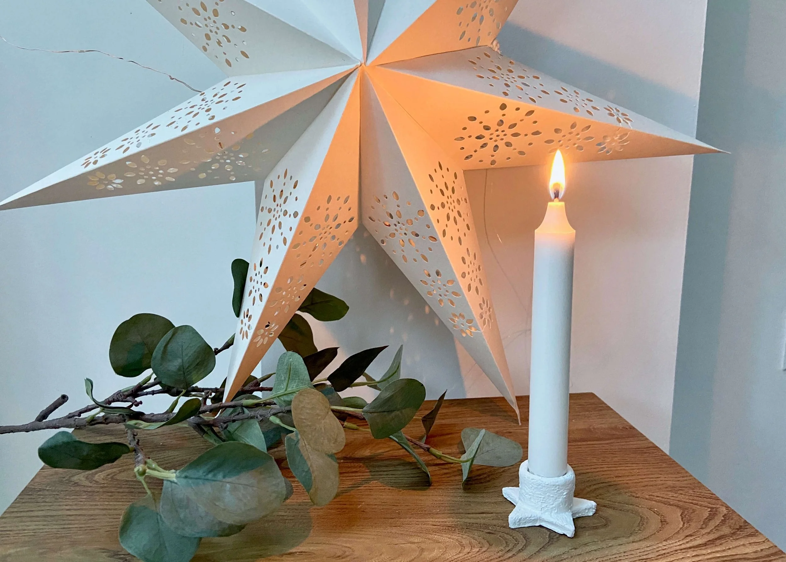 DIY Clay Star Candle Holder