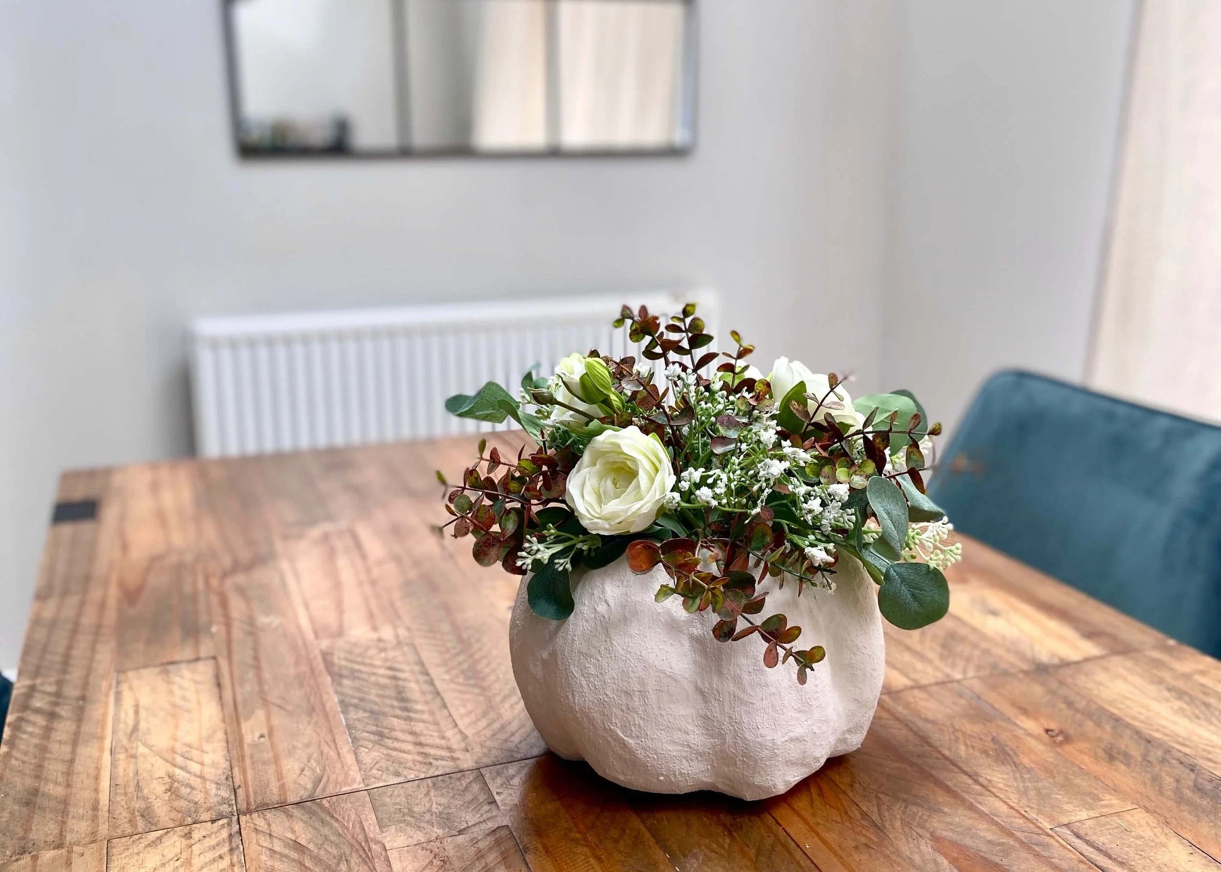 Faux Ceramic Pumpkin Vase