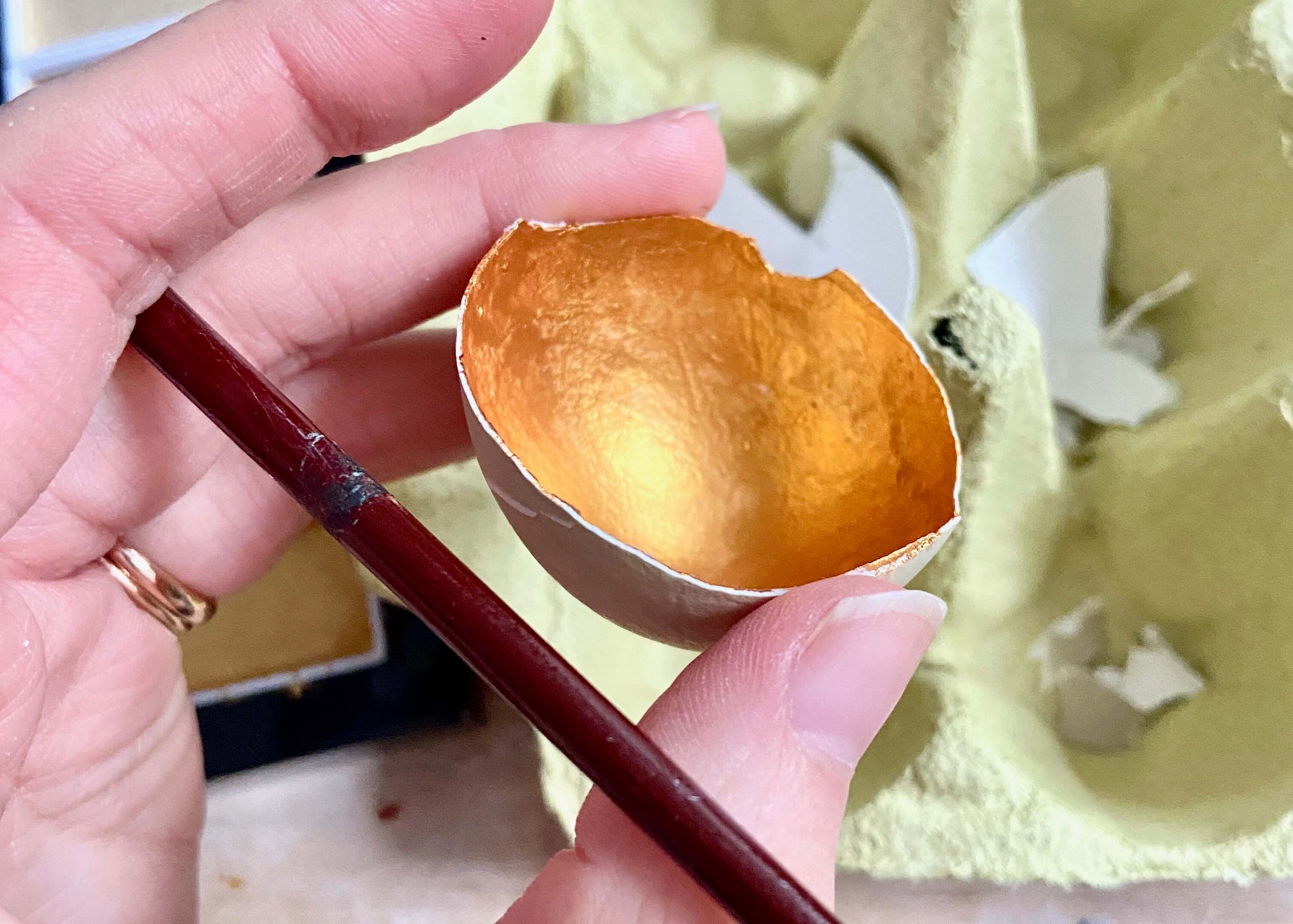 paint second coat on inside eggshell