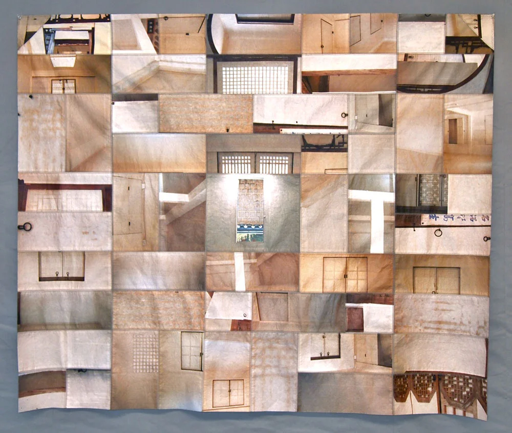 Paper Walls II 2013 digital print on paper, machine stitched