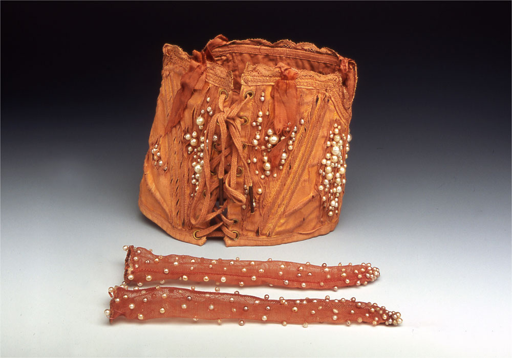 Curiosities: Garnished antique textiles, dyed, beads 2003