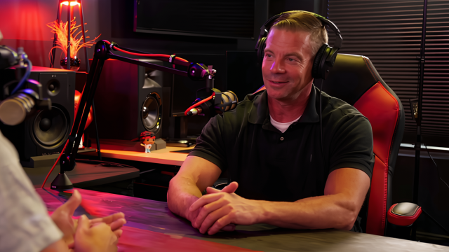 Josh Bleill appearing as a guest on a podcast