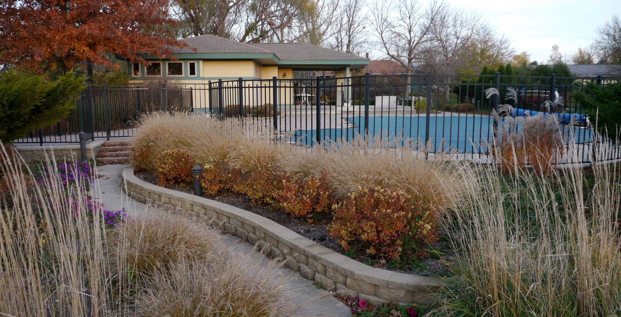 Fall Colors Around the Pool (winterized)