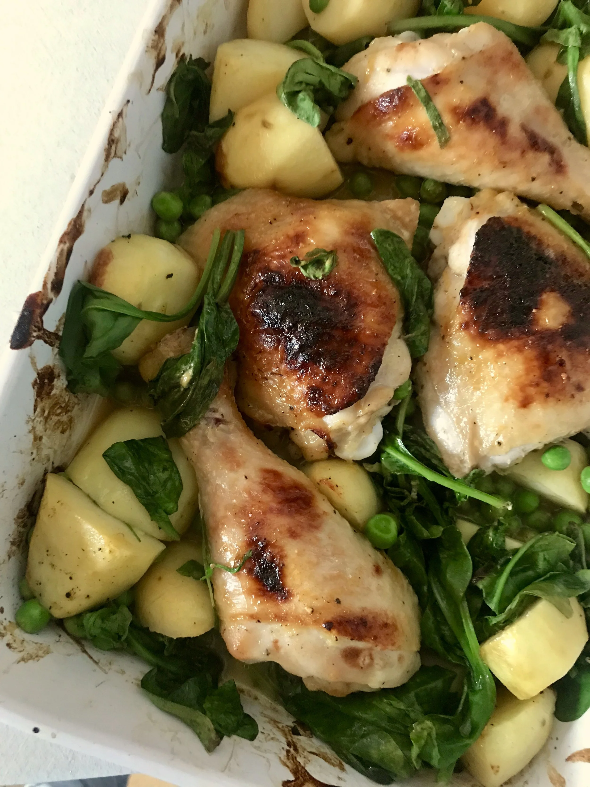 Honey and Mustard Chicken with Spring Vegetables