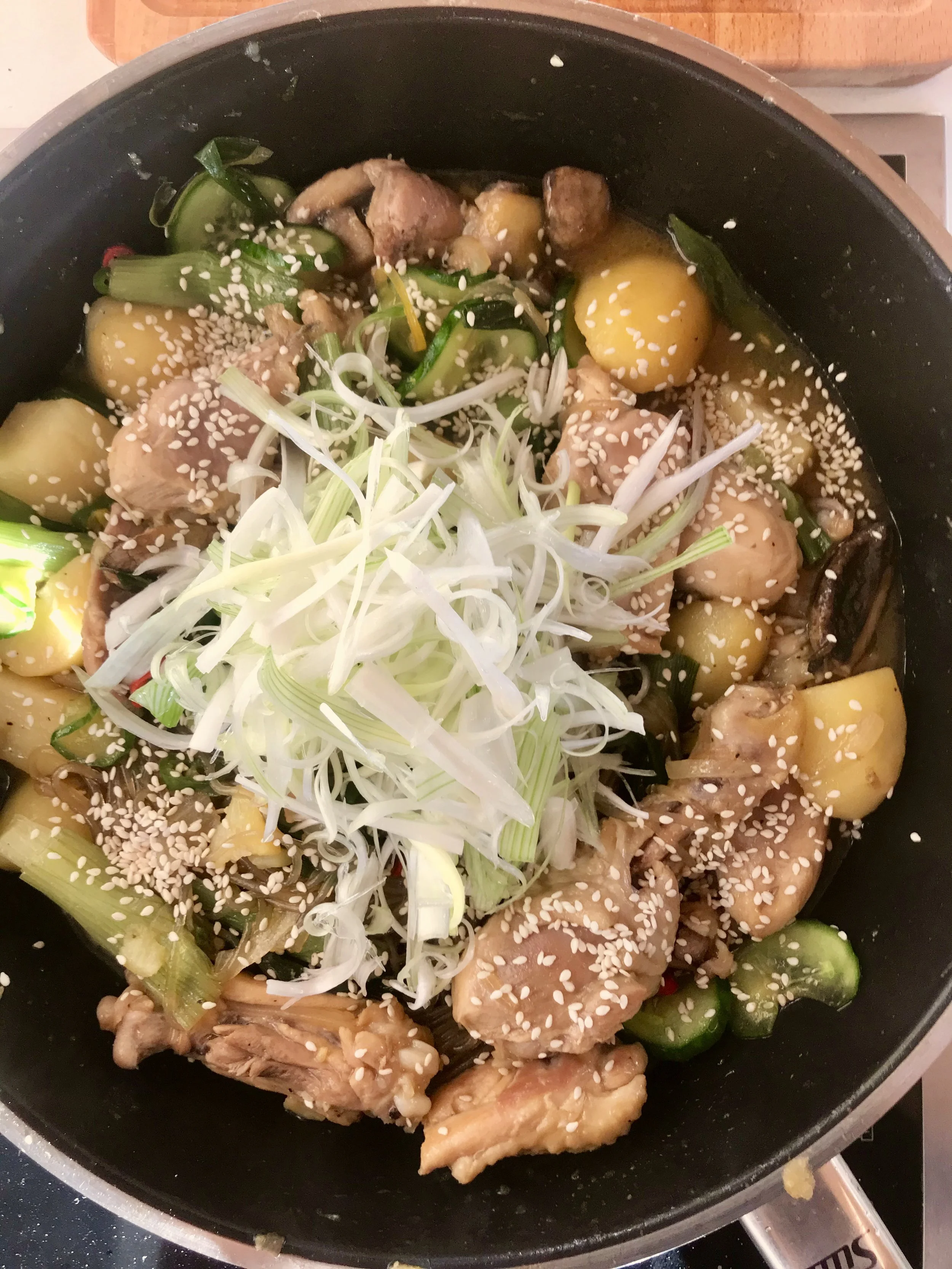 Korean Braised Chicken with Vegetables