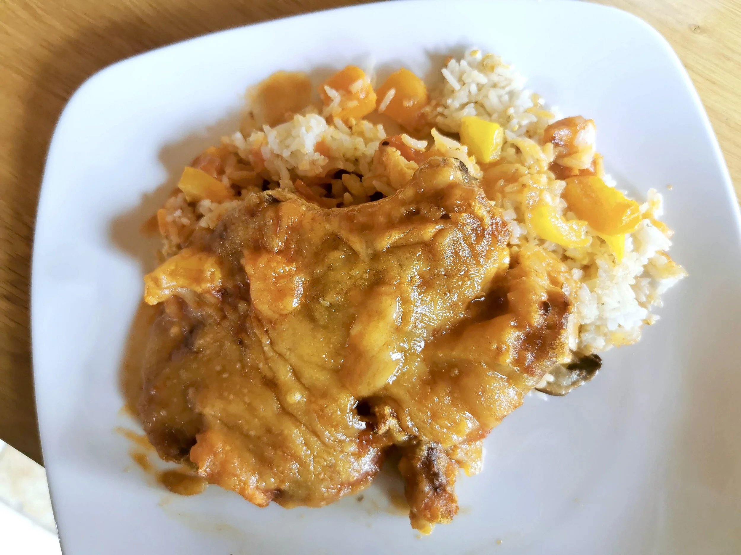 Baked Pork Chops with Fried Rice 2