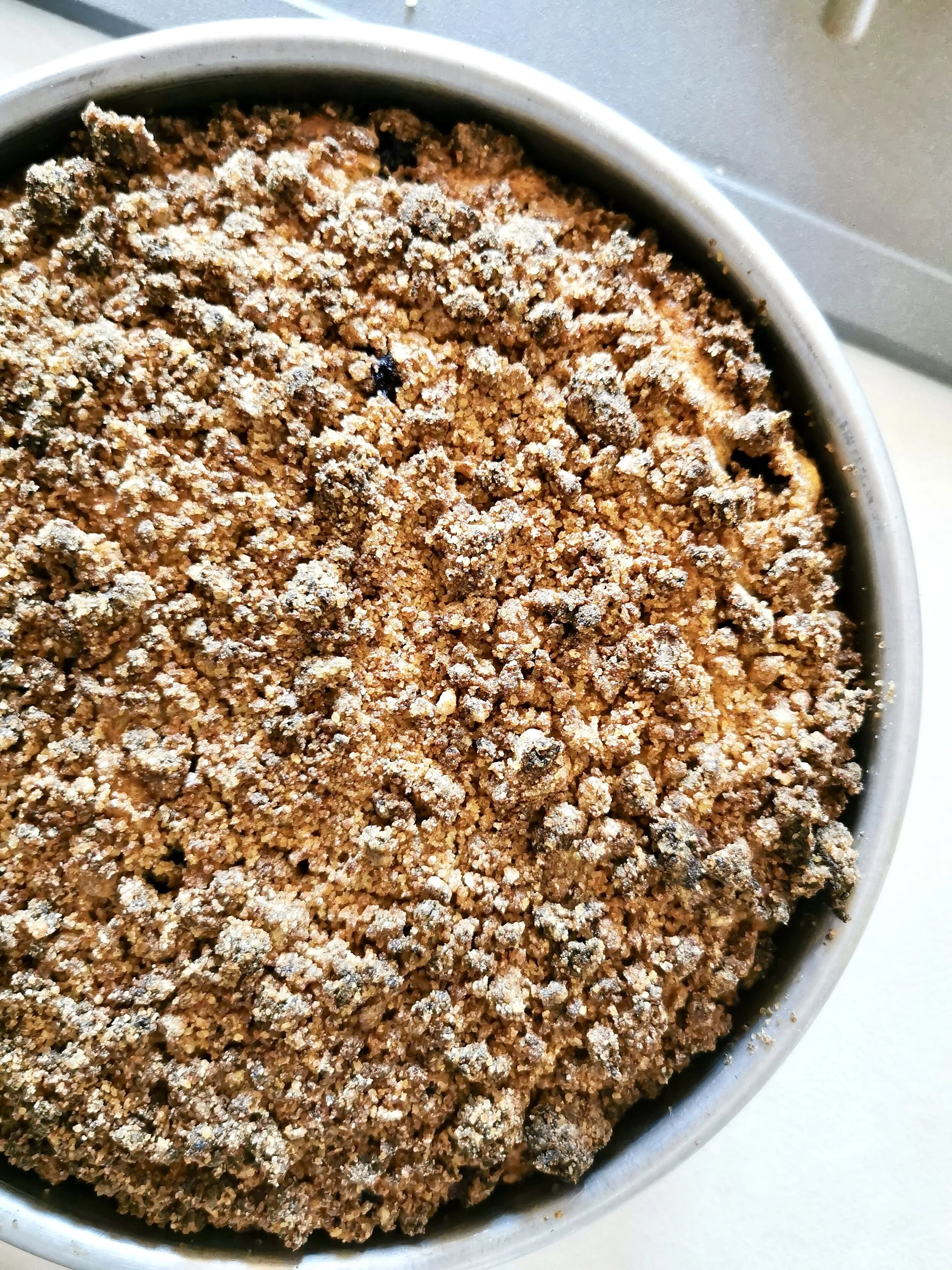 Blueberry Miso Crumble Cake