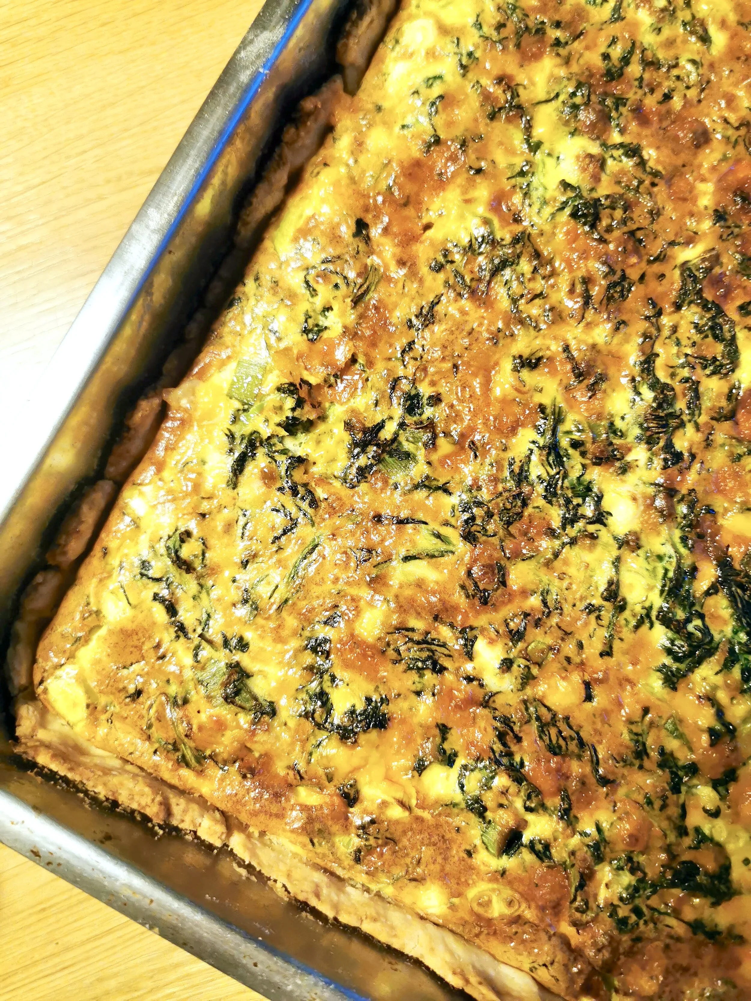 Spinach Sheet Pan Quiche