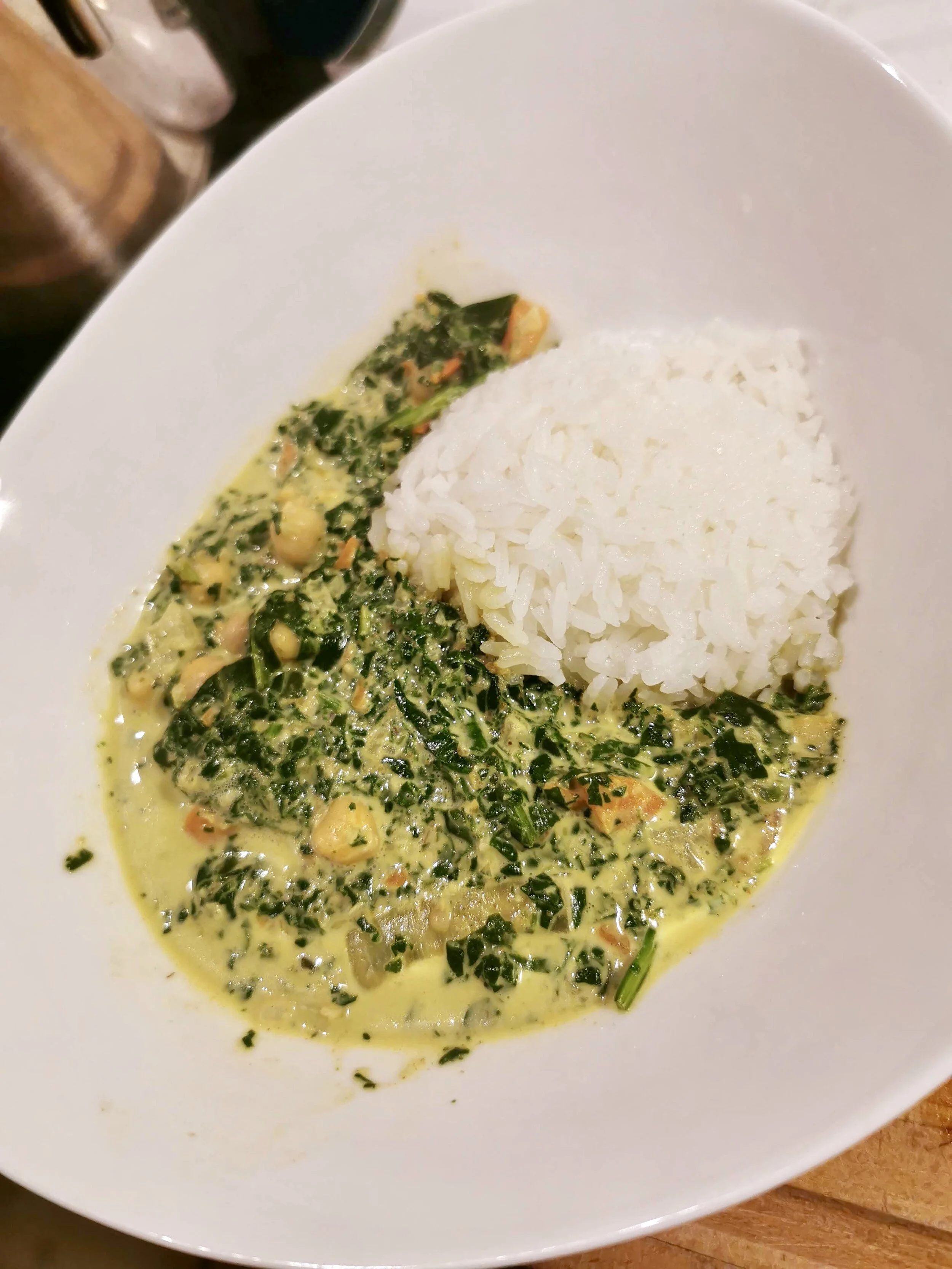 Indian Style Creamed Spinach Curry