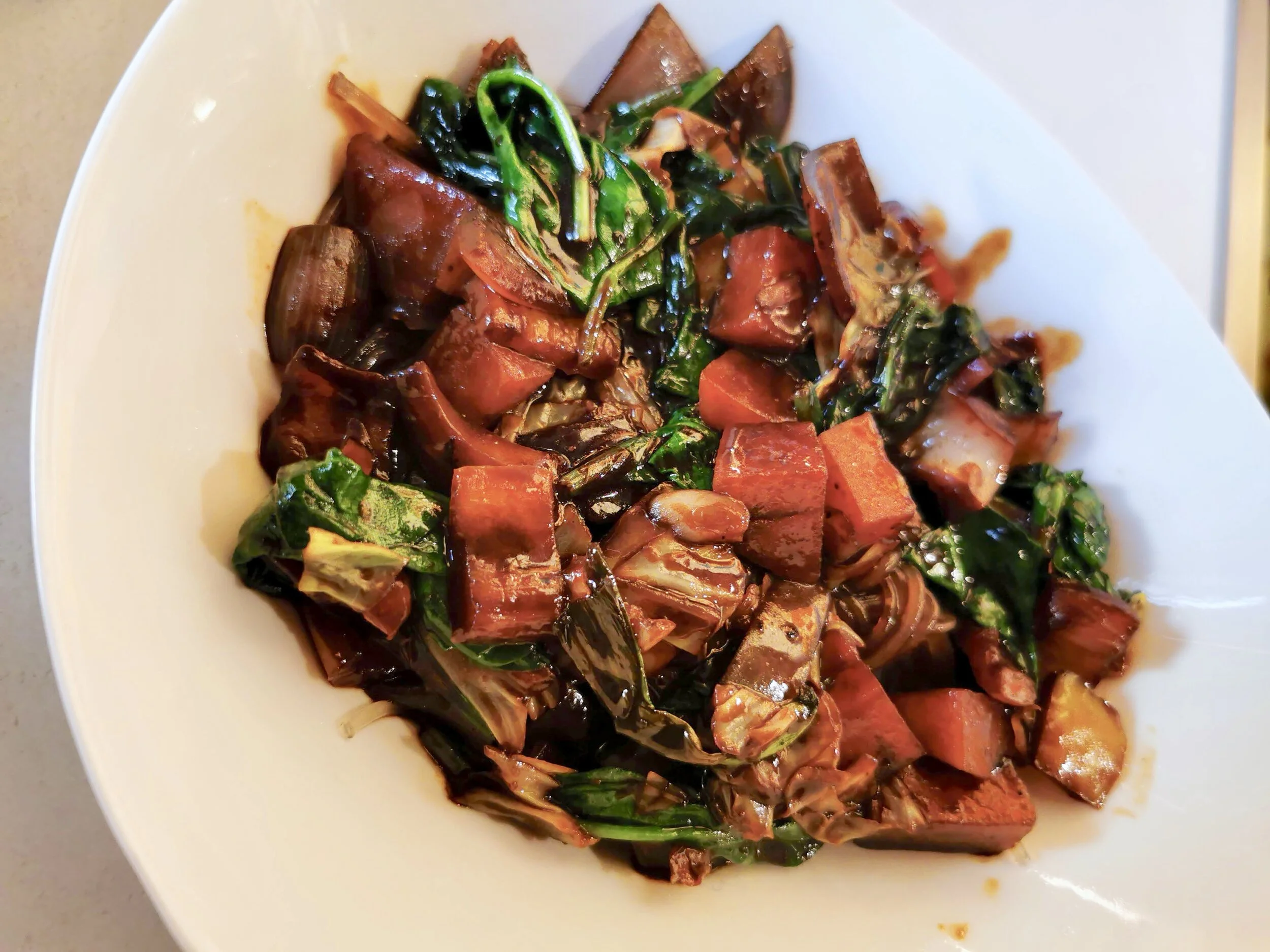 Vegetarian Korean Black Bean Noodles Jiajangmyeon