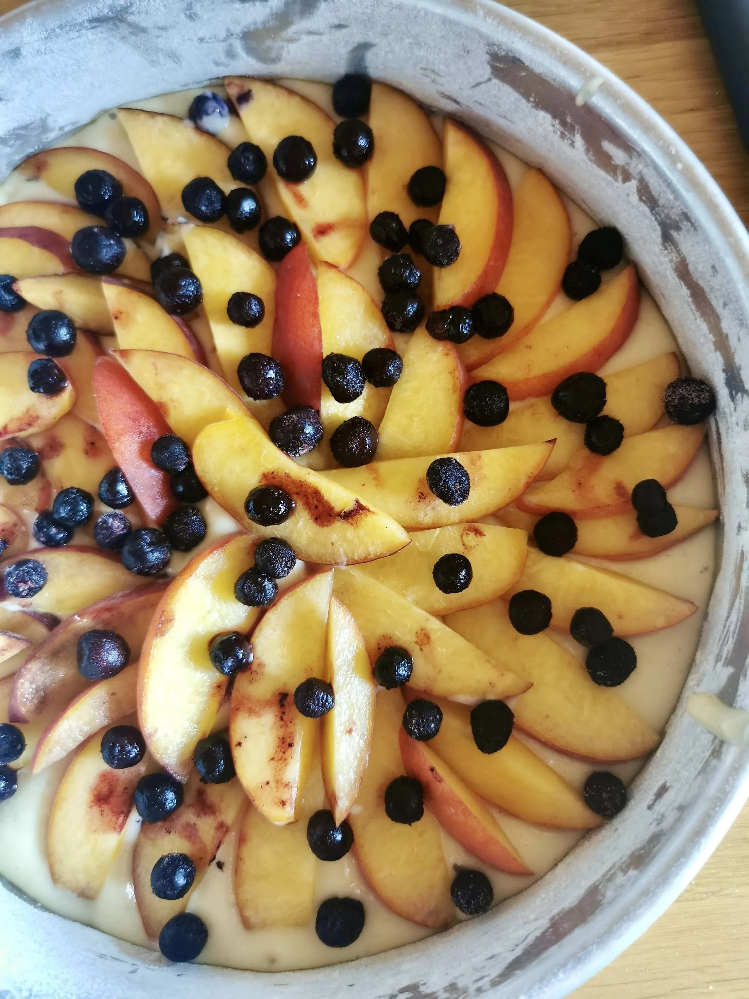 Peach Blueberry Coffee Cake