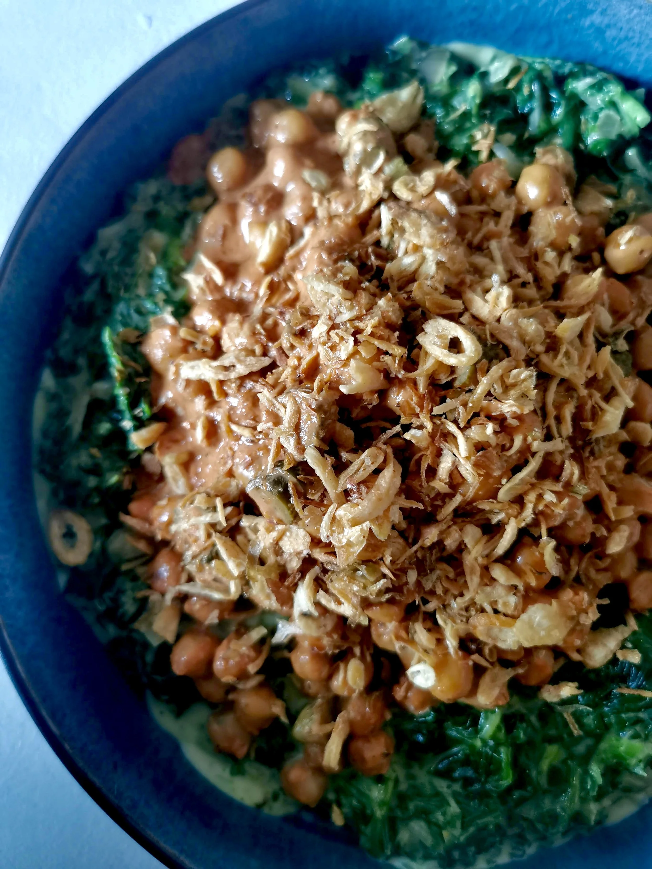 Creamy Spinach and Chickpeas
