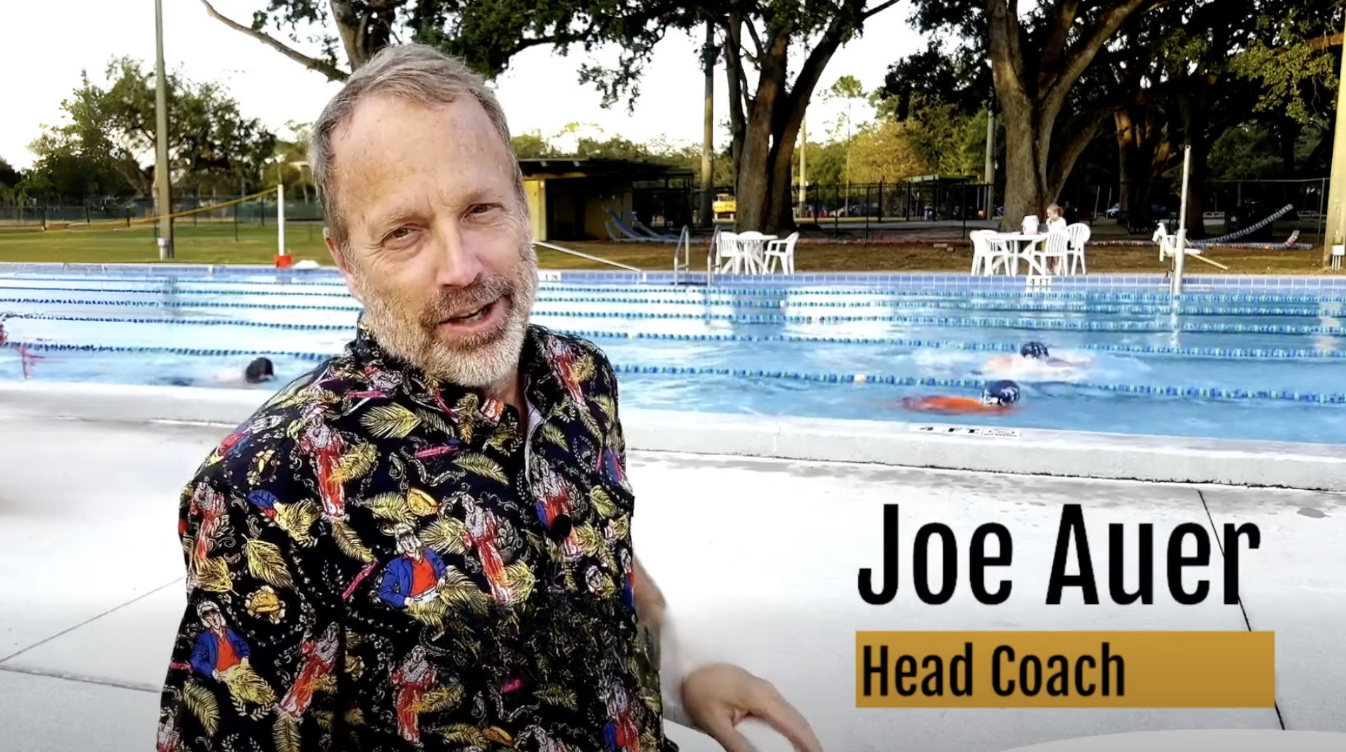 This is image shows Blue Dolfins Coach Joe Auer