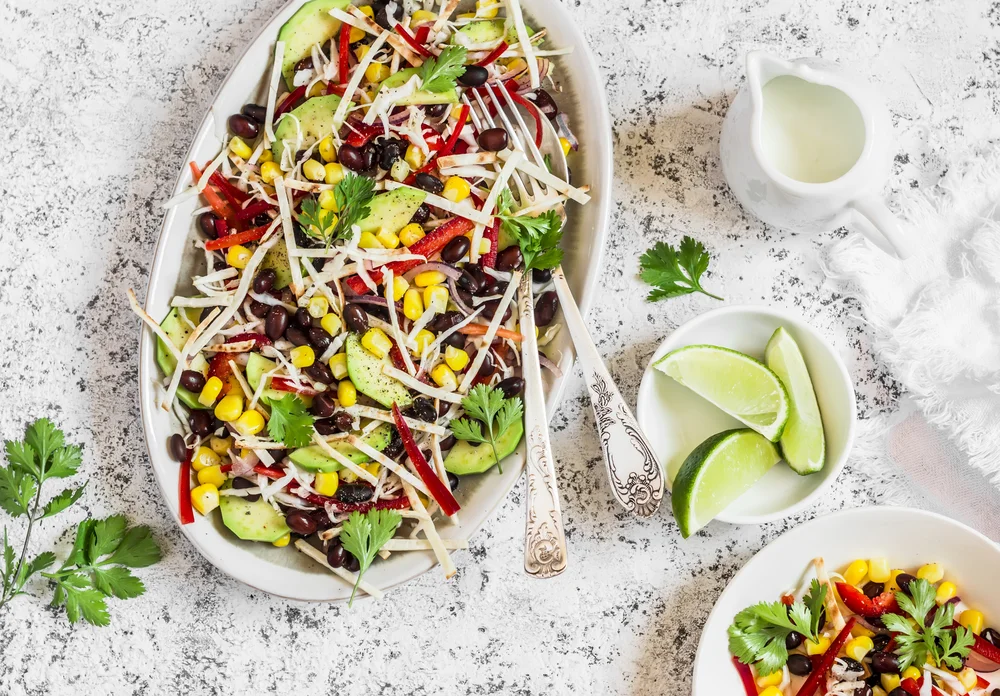 Mexican Black Bean, Corn & Avocado Salad
