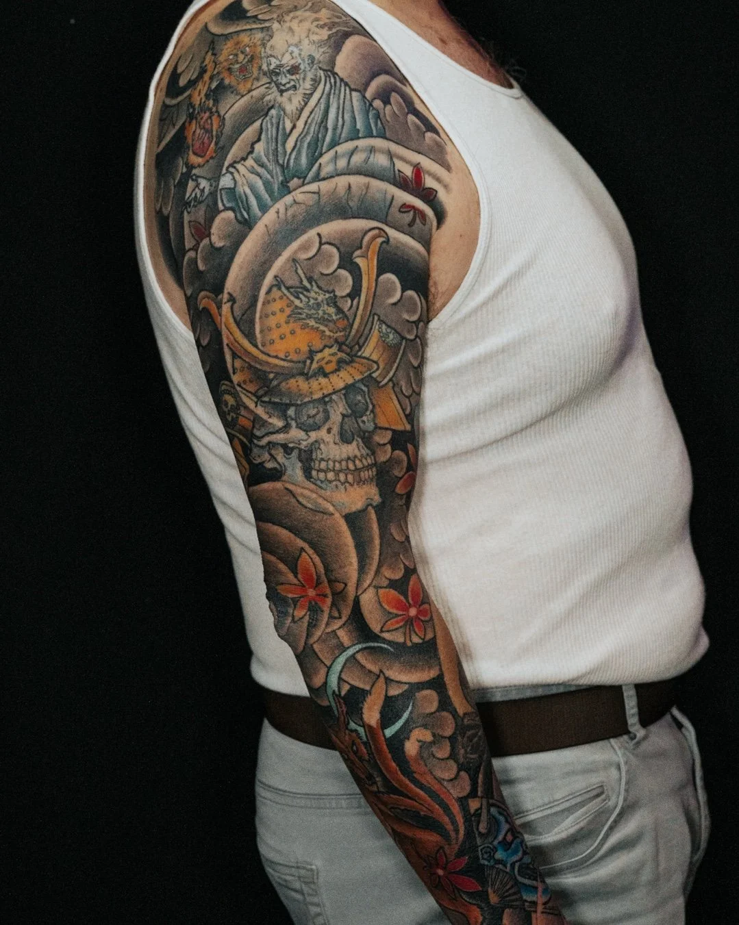 Kurt had the pleasure of finishing this traditional Japanese themed sleeve 🍁🦊🐉🗡️​
​
To many more like this✨​
​
#leviticus #tattoo