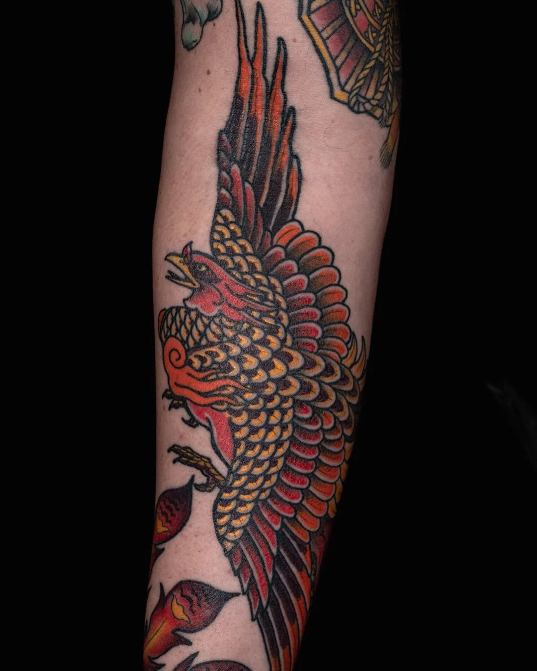 Beautiful phoenix finished up by the talented @kurtmelancon​
​
#leviticus #tattoo