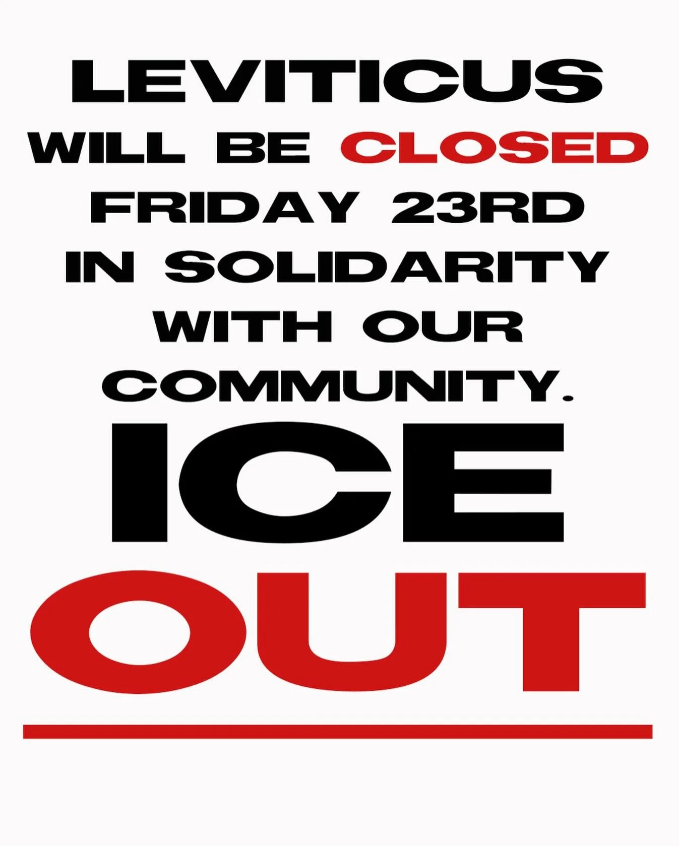 We will be closed Friday the 23rd

Our community has endured gratuitous violence and harassment for weeks, with no repercussions. Enough is enough. We are here to show Minneapolis is not going to be pushed around. We will come together as a community