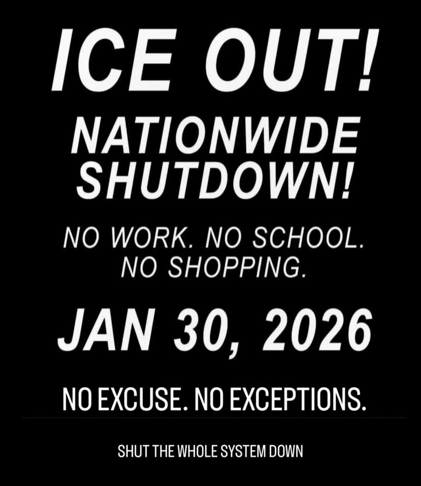 We will be closed on January 30th for the nationwide shutdown. 

We stand in solidarity with our city. The disregard for our civil and constitutional rights must stop. The violence against our community must stop. ICE out NOW! Take care of each other