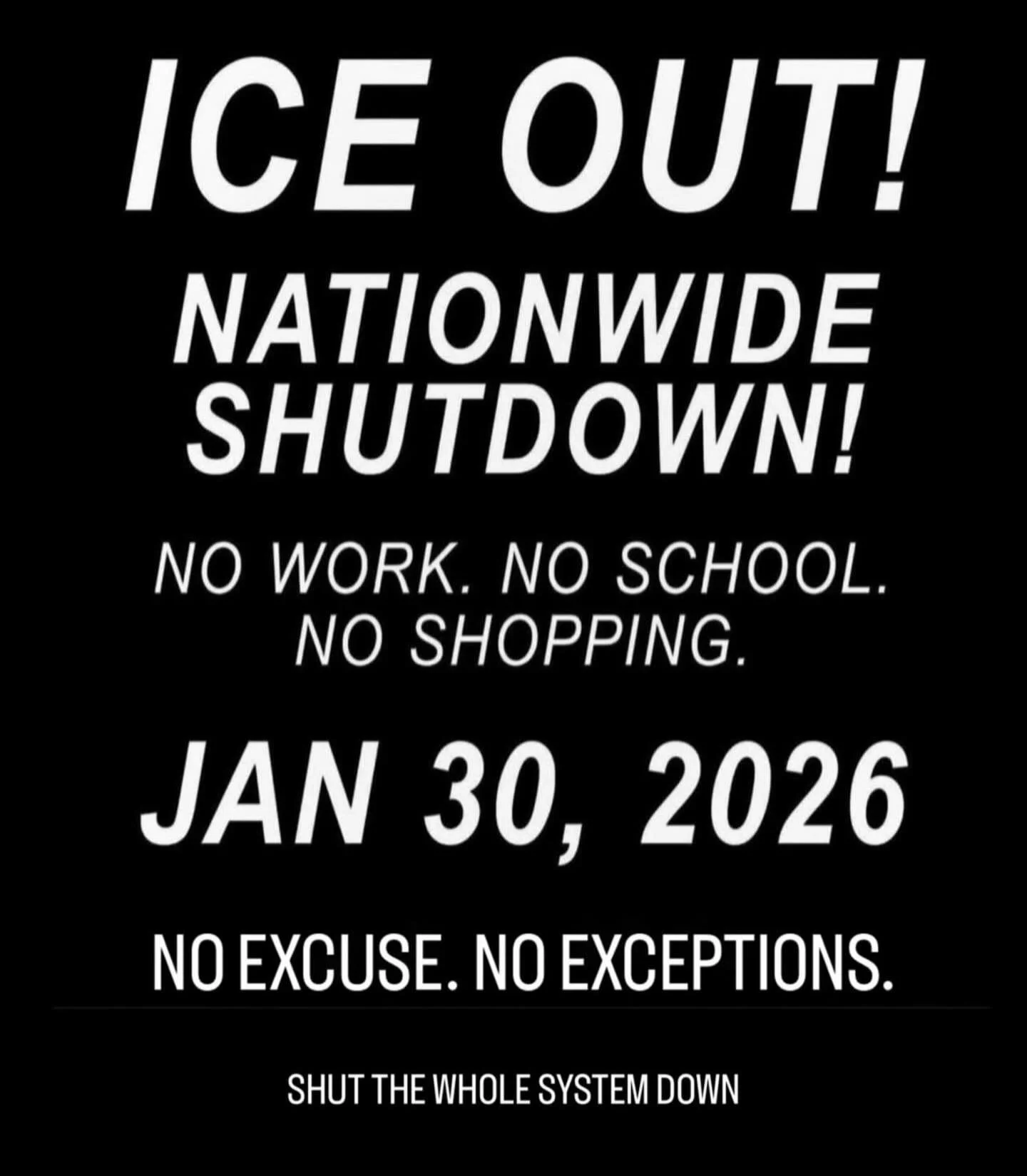 We will be closed on January 30th for the nationwide shutdown. 

We stand in solidarity with our city. The disregard for our civil and constitutional rights must stop. The violence against our community must stop. ICE out NOW! Take care of each other