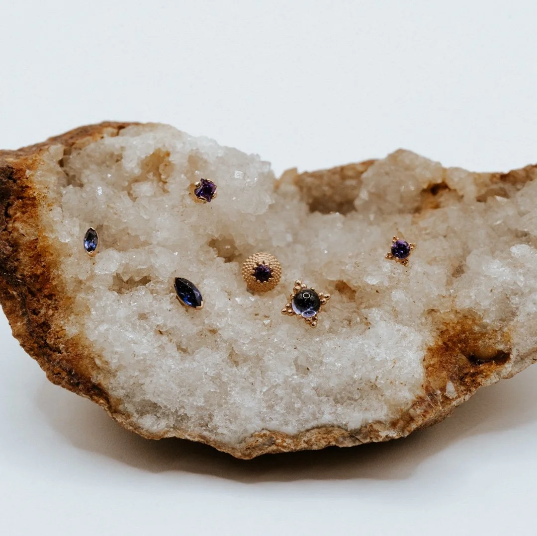 💎👾Purple Collection from @anatometalinc👾💎​
​
#leviticus #piercing