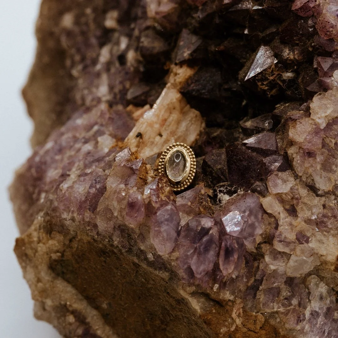 Name a better duo than Yellow Gold and Laboradorite 💎✨​
​
We&rsquo;ll wait&hellip;​
​
#leviticus #piercing