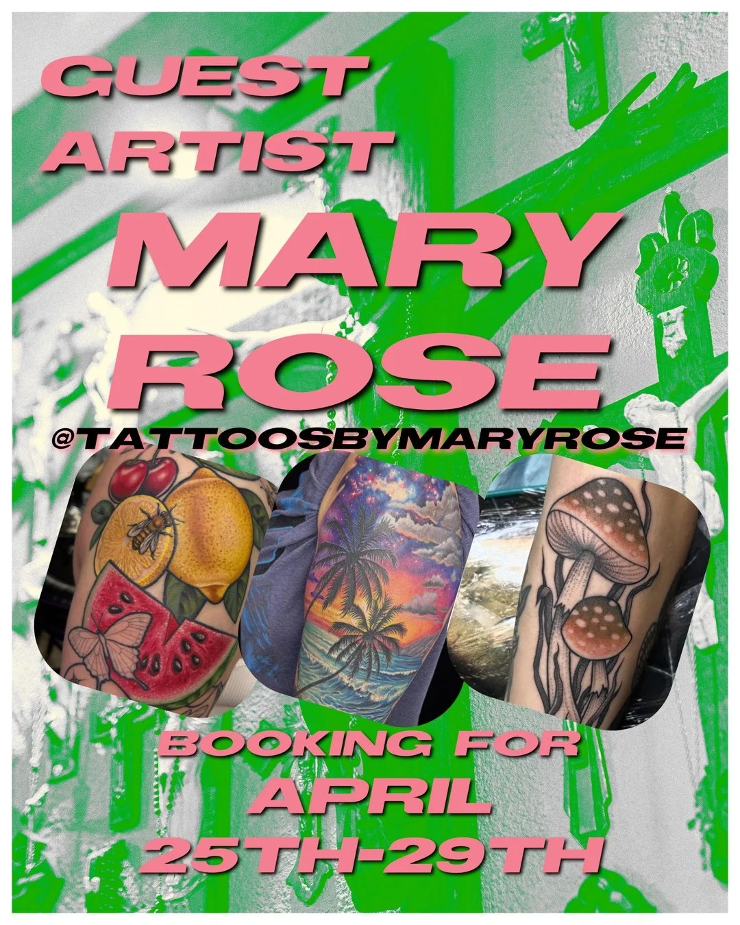 🦇🗡️✨Our color Queen is coming back for a guest spot!​
Mary is joining us April 25th - 29th and would love to book your next tattoo. She loves neotraditional, black work, and anything bold and funky :) @tattoosbymaryrose​
​
To book, fill out the jot