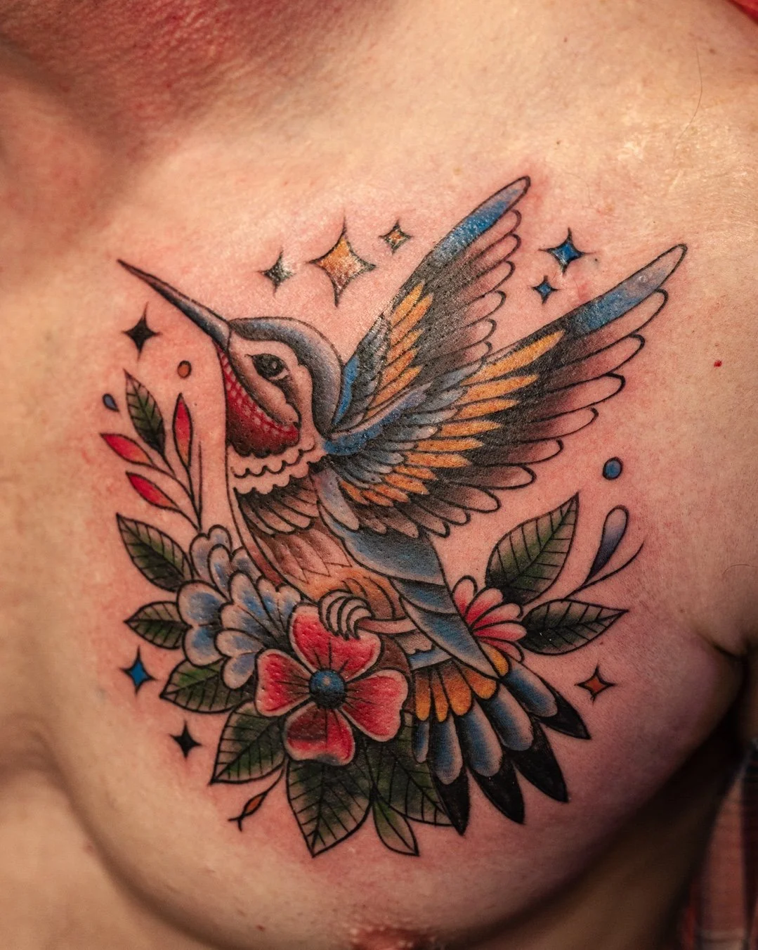 Straight off the table, hyper fresh piece done by @timmyorth​
🦜​
​
#leviticus #tattoo