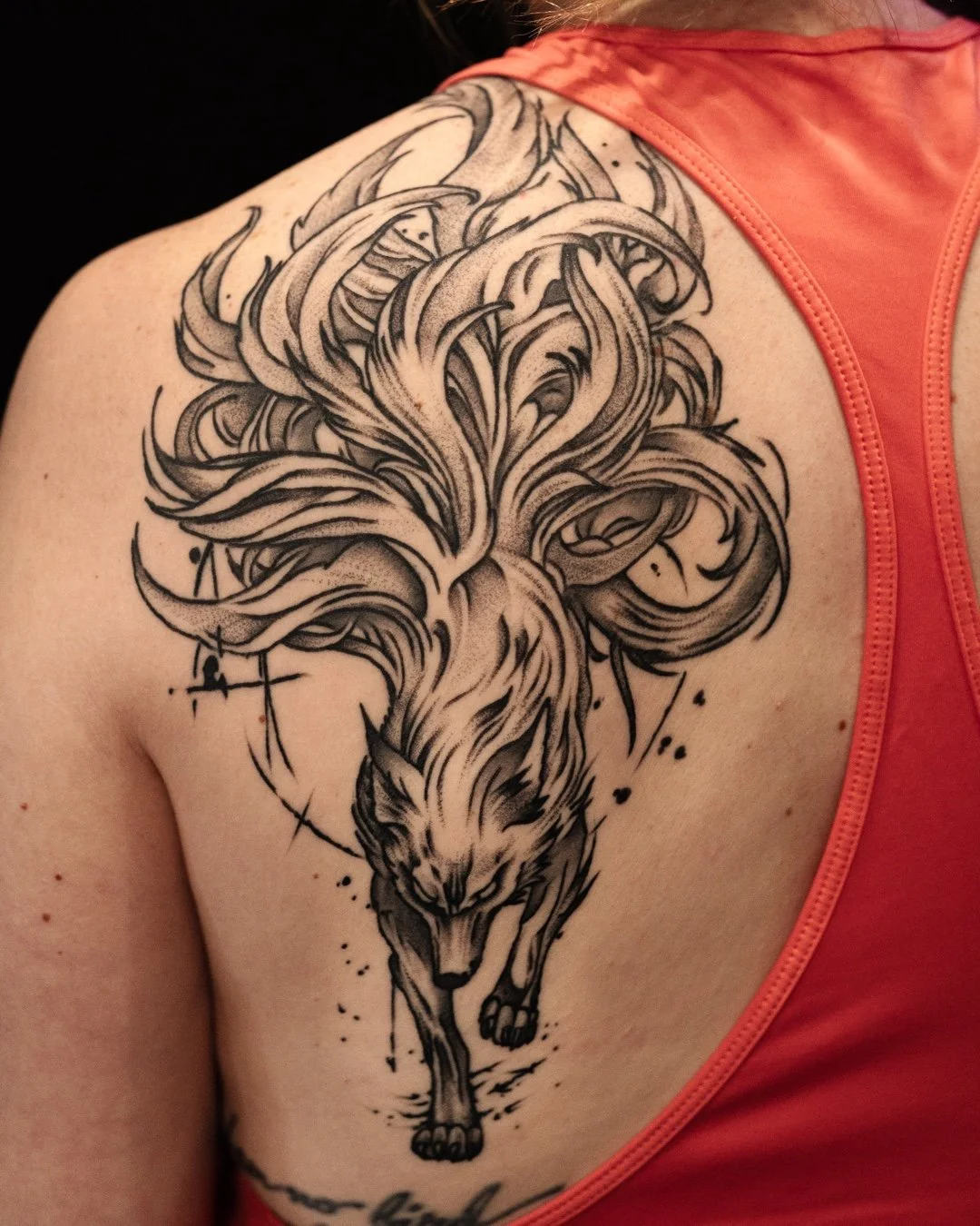 🦊✨Finished big project for this nine-tails. Solid work by Mark!​
​
#leviticus #tattoo