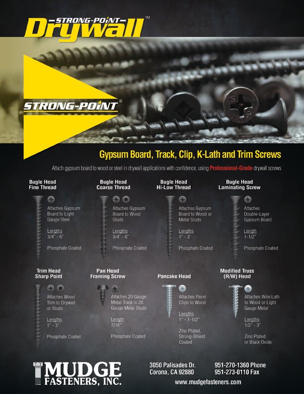 Strong-Point Drywall Screws