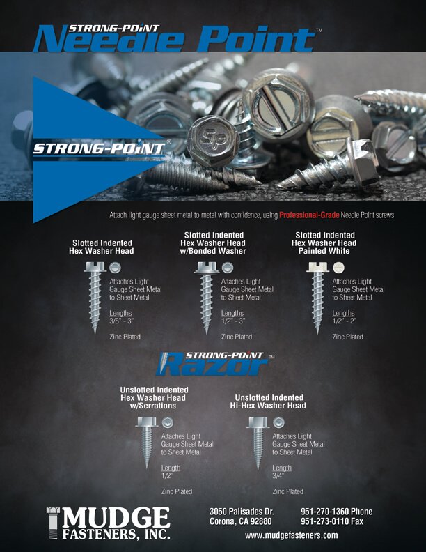 Strong-Point Needle Point Screws