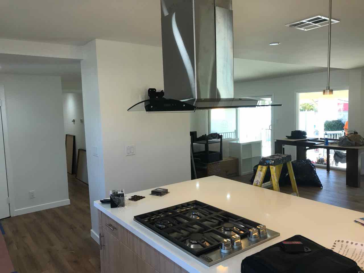 Residential remodel in Northridge, CA: demolition, kitchen, flooring, painting, framing and drywall.