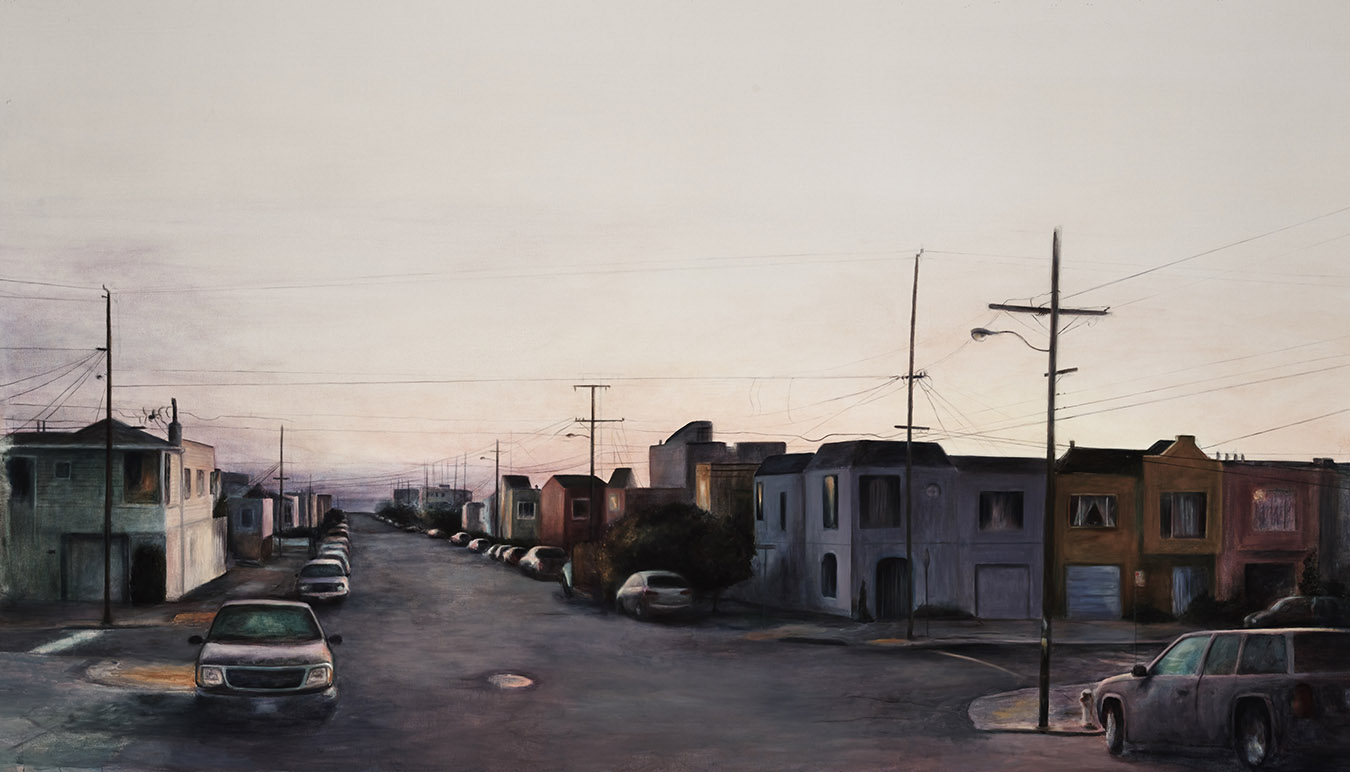   44th and Quintara  2014 oil on linen 66 x 126 in. 