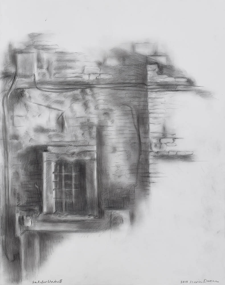   Window, San Rufino  2019 graphite on polyester 14 x 11 in. 