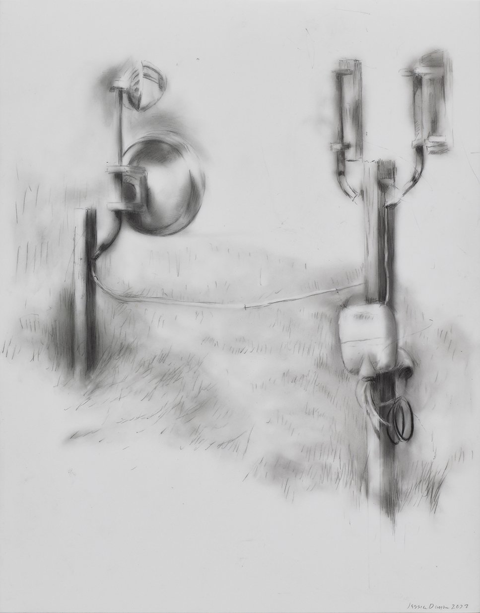   Dorland 5  2022 graphite on polyester 14 x 11 in. 