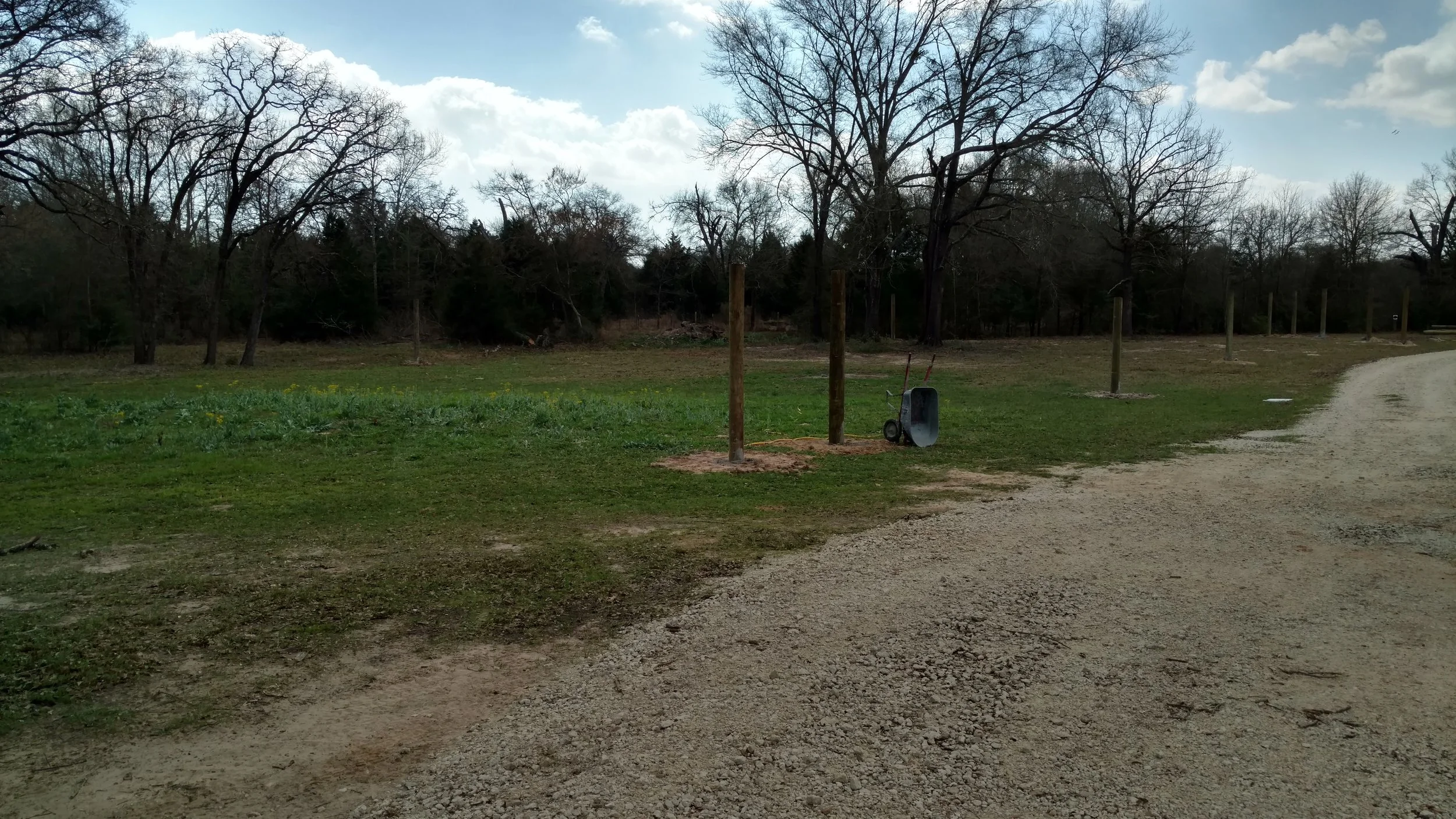 The top northwest corner and gate post.