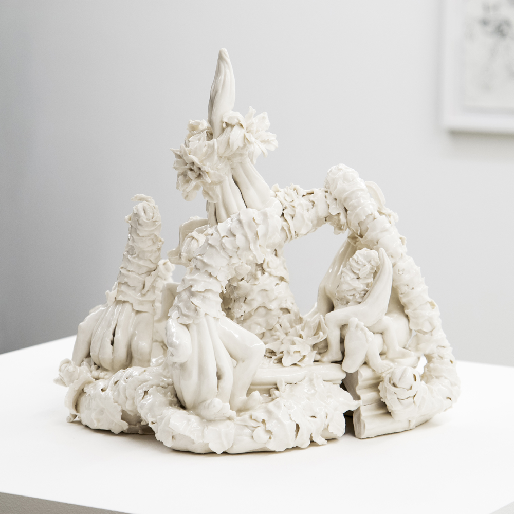  Rachel Kneebone,&nbsp; And all the while we waited for the fire to fall from heaven ,&nbsp;2006,&nbsp;Porcelain,&nbsp;34 x Ø 46 cm,&nbsp;Courtesy of a private collection, London 