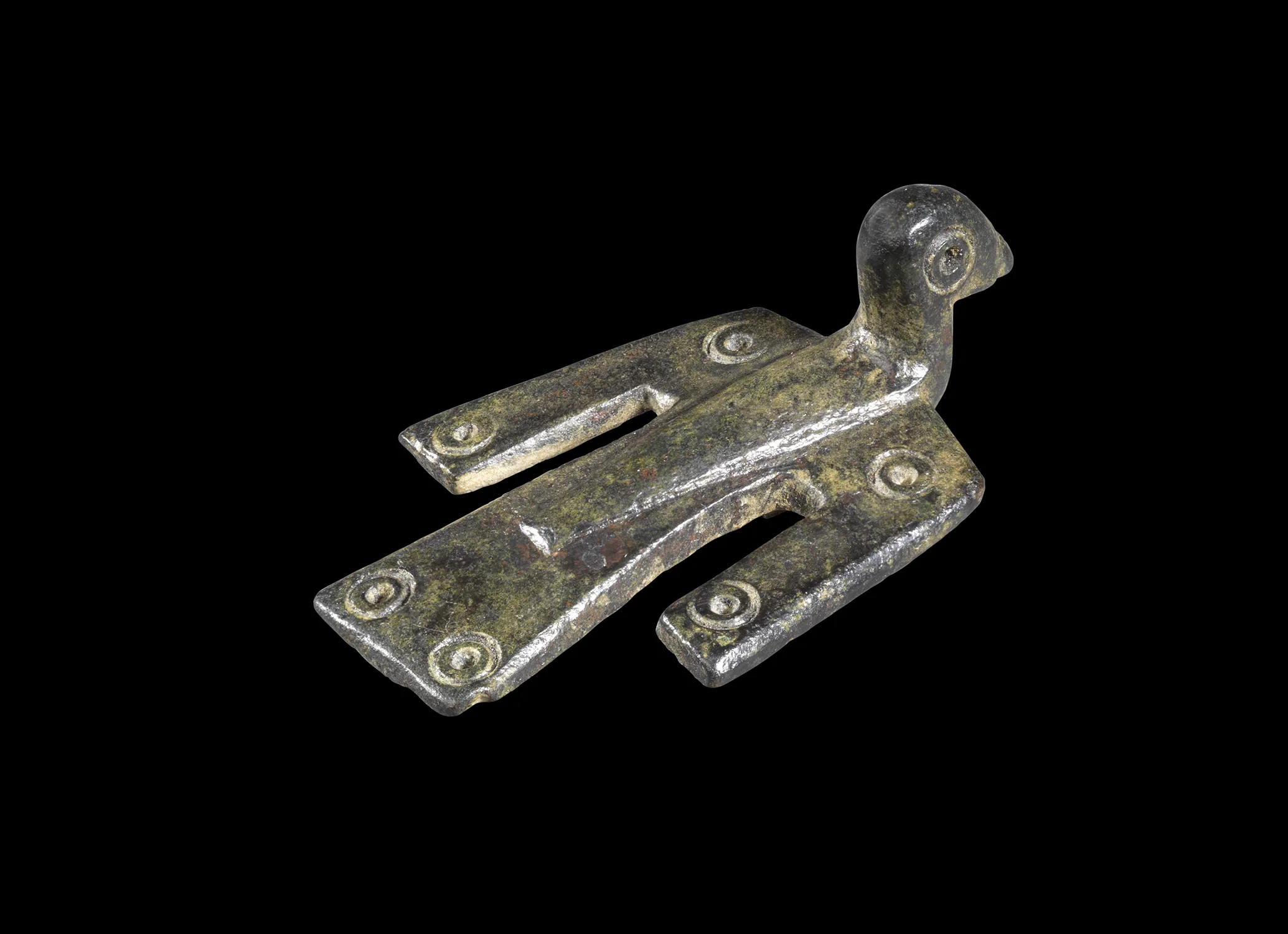 Late Roman Brooch in the Form of Flying Bird , 3rd - 4th century C.E., Bronze, Length 4.6 cm, Courtesy Rupert Wace Ancient Art, London