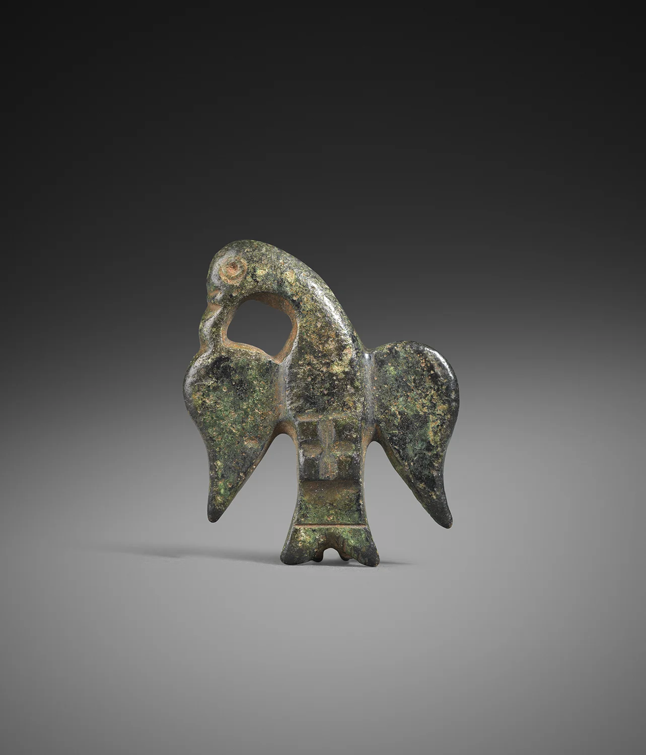 Late Antique Migration Period Brooch in the Form of an Eagle , 5th century C.E., Bronze, Height 3.5 cm, Courtesy Rupert Wace Ancient Art, London