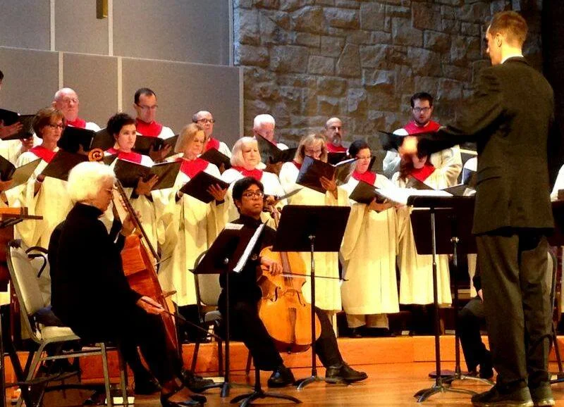 Chancel Choir at Bethel accompanied by cellos